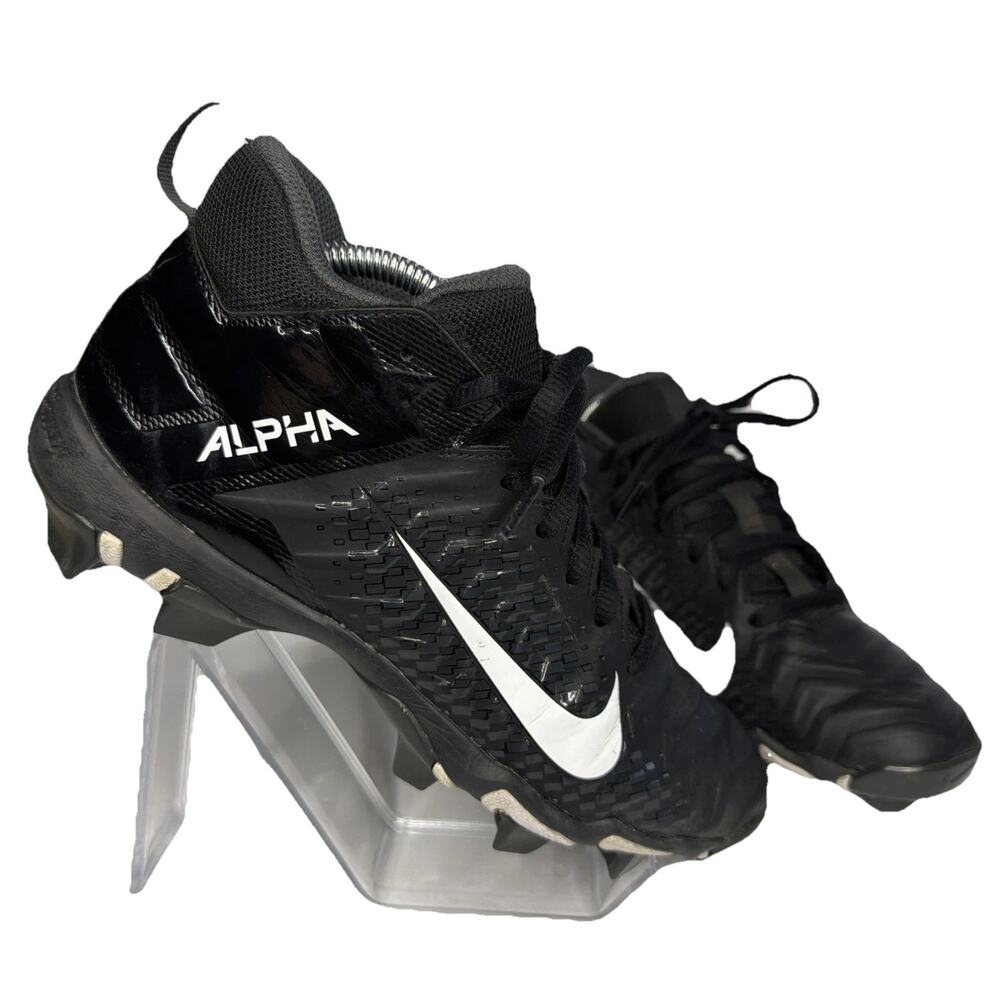 Nike Alpha Fastflex Football Cleats Black Youth size 5Y